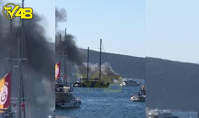 Bodrum Marina&#039;da Tekne Yangını !