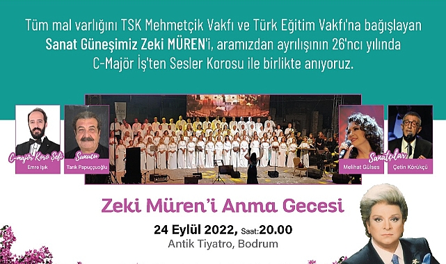 Bodrum&#039;un Paşası 26. Ölüm Yıl Dönümünde Anılacak