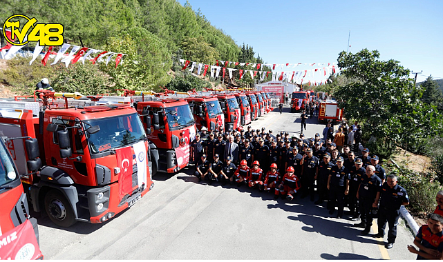 Büyükşehir, 27 yeni itfaiye aracını Muğlalıların hizmetine sundu