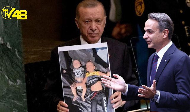 Cumhurbaşkanı Erdoğan&#039;ın kürsüden gösterdiği, boğularak ölen bebeklerin fotoğrafı Miçotakis&#039;i rahatsız etti: Kendisine yanıtımı cuma günü vereceğim