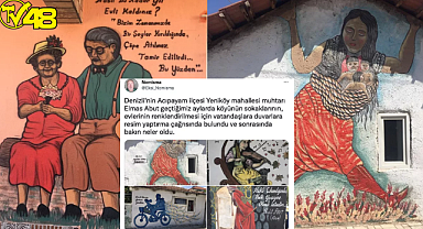 Denizli'nin Acıpayam İlçesinde Muhtarın Yaptığı Çağrı ile Renklenen Duvarlar Kalbinizi Çalacak!