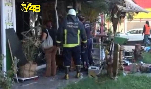 EŞİYLE TARTIŞTI İŞYERİNİ YAKTI!