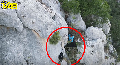 Kaybolan keçisini dronla buldu