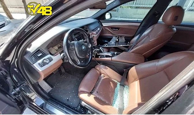 Lüks araçtan yaklaşık 400 bin TL hırsızlık kamerada!