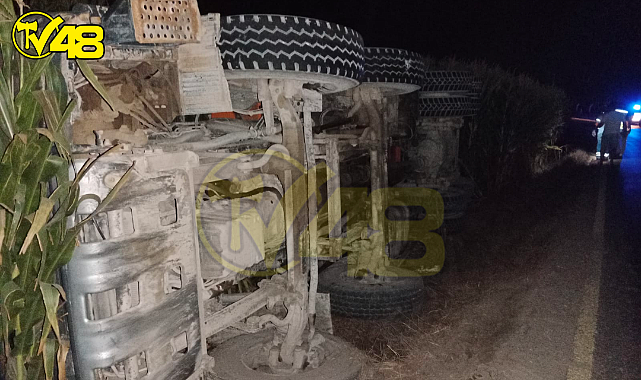 Milas Kıyıkışlacık-Avşar Yolunda Tır Devrildi