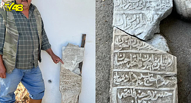 200 yıllık mezar taşı çöplükte bulundu!