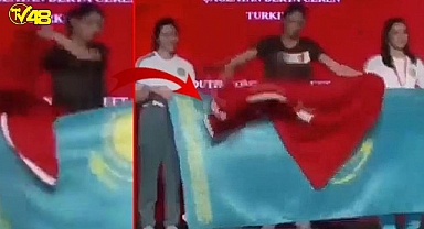 Dünya Şampiyonası'na damga vuran bayrak gerginliği! Sporcumuz nezaket dışı harekete böyle karşılık verdi