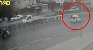 Fethiye'de bir kişinin öldüğü motosiklet kazası kamerada