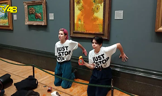 Milyon dolarlık Van Gogh tablosuna çorba fırlattılar