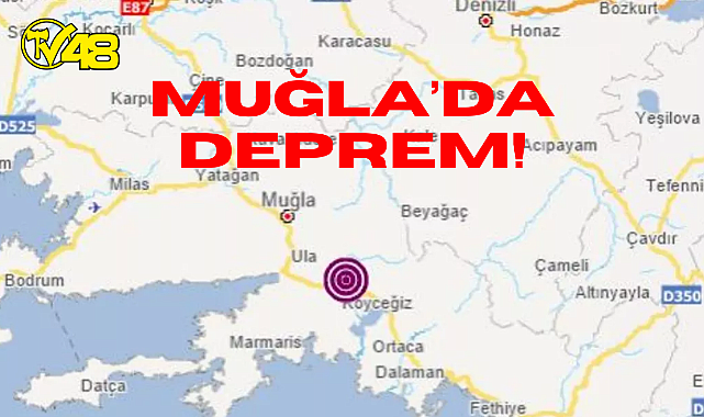 Muğla’da 4.8&#039;lik deprem!