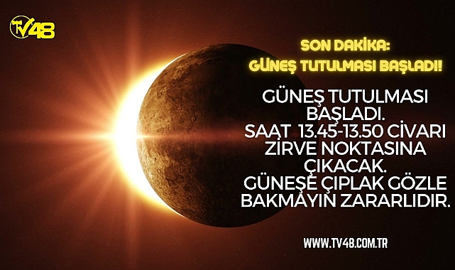 Son dakika: Güneş tutulması başladı!