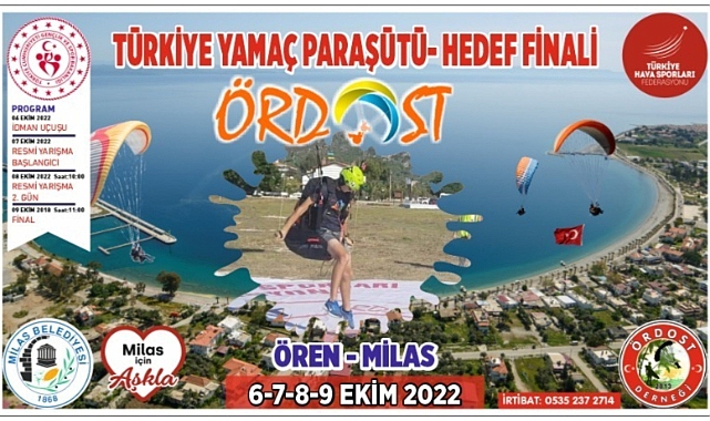 Türkiye Yamaç paraşütü-Hedef Finali Ören&#039;de Yapılacak