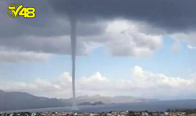 Datça açıklarında korkutan hortum!