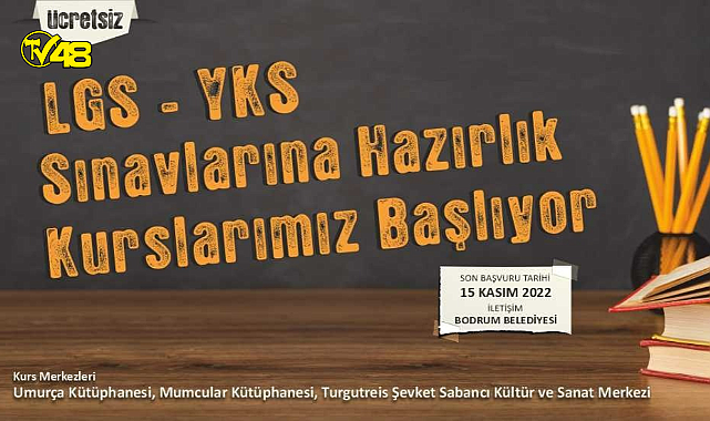 BODRUM BELEDİYESİ&#039;NDEN ÖĞRENCİLERE ÜCRETSİZ &quot;LGS-YKS&quot; HAZIRLIK KURSLARI