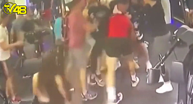 Fitness Salonunun Güvenlik Kameralarına Yansıyan Kavga Anbean Kaydedildi