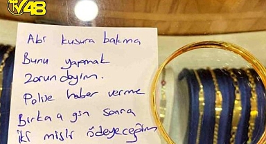 Kuyumcuya Not Bırakıp Bileziği Çaldı