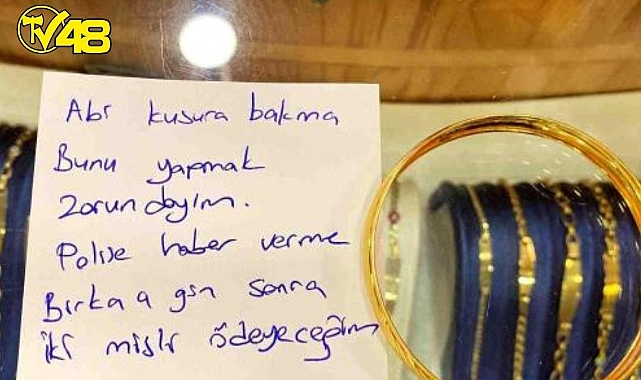 Kuyumcuya Not Bırakıp Bileziği Çaldı