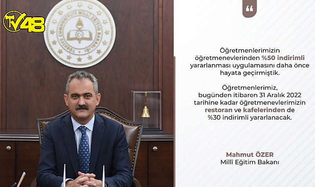 MEB Açıkladı :Öğretmenler için restoran ve cafeler yüzde 30 indirimli olacak