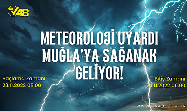 METEOROLOJİ UYARDI  MUĞLA&#039;YA SAĞANAK GELİYOR!