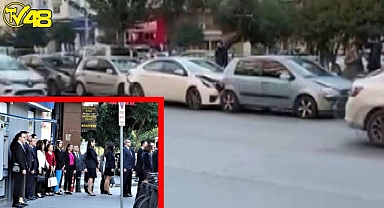 Saygı duruşu sırasında zincirleme kaza! 6 araç birbirine girdi