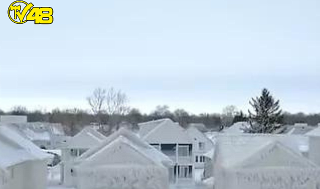 ABD&#039;de Son Yılların En Sert Geçen Kışı Gözler Önüne Serildi: Erie Gölü Çevresindeki Evler Buz Tuttu