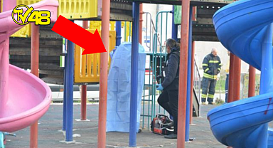 Çocuk parkında korkunç olay! 4 çocuk babası kaydırağa kendini asarak intihar etti