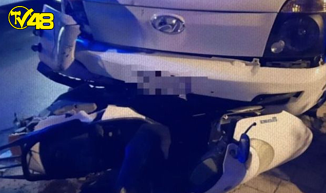 KAMYONETLE MOTOSİKLET ÇARPIŞTI