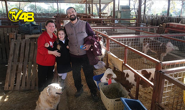 Çocuklarını &quot;Masal&quot; çiftliğinde hayvanlarla iç içe büyütüyorlar