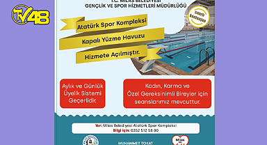 KAPALI YÜZME HAVUZU HİZMETE AÇILDI