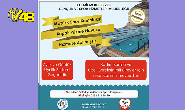 KAPALI YÜZME HAVUZU HİZMETE AÇILDI