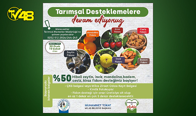 MİLAS BELEDİYESİ TARIMSAL DESTEKLEMELERE DEVAM EDİYOR!