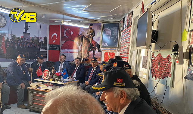 Muğla Valisi Orhan Tavlı ve Milas Kaymakamı Mustafa Ünver Böke&#039;den Gaziler Derneğine Ziyaret