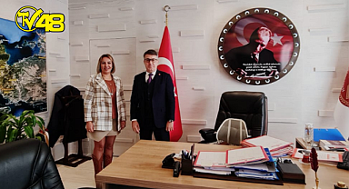 TV48 Yönetim Kurulu Başkanı Zahide Kuş, Bodrum Cumhuriyet Başsavcısı Hasan Dalak'ı makamında ziyaret etti
