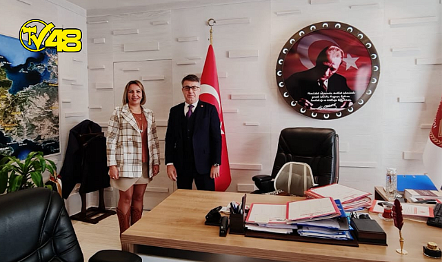 TV48 Yönetim Kurulu Başkanı Zahide Kuş, Bodrum Cumhuriyet Başsavcısı Hasan Dalak&#039;ı makamında ziyaret etti