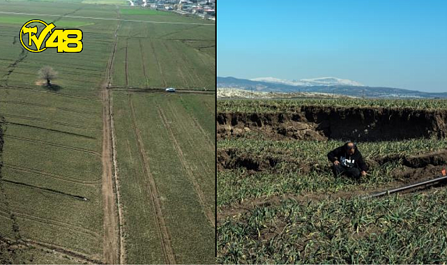 Deprem sonrası akılalmaz görüntüler! Kahramanmaraş&#039;ta fay hattının geçtiği tarlalar ikiye bölündü
