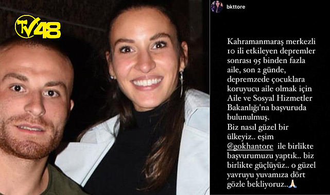 Adana Demirsporlu Gökhan Töre ile eşi, deprem sonrası koruyucu aile olmak için başvuru yaptı