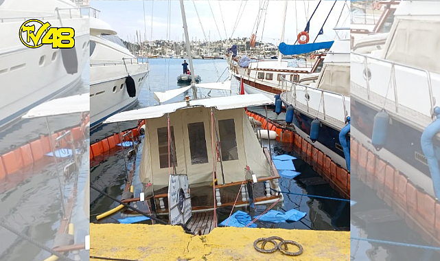 Bodrum&#039;da tekne battı