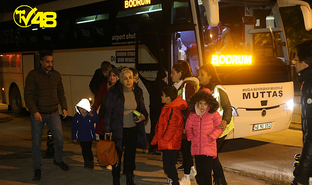 Depremden etkilenen vatandaşların bazıları misafir edilmek üzere Bodrum&#039;a getirildi