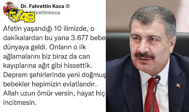 Dr. Fahrettin Koca&#039;dan mesaj