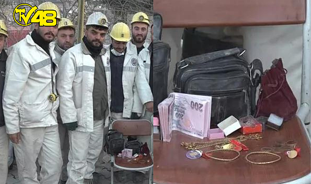 Madenciler enkazda buldukları para ve ziynet eşyalarını polise teslim etti