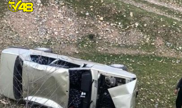 Milas Derince Mahallesinde Otomobil dere yatağına uçtu