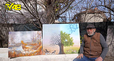 Muğla'da ressam Başarır, satışa sunulan eserlerinin gelirini afetzedelere bağışlayacak