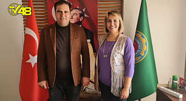 TV48 YÖNETİM KURULU BAŞKANI ZAHİDE KUŞ'TAN MİLAS ZİRAAT ODASI BAŞKANI KAHRAMAN AKAR'A HAYIRLI OLSUN ZİYARETİ