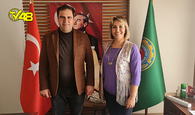 TV48 YÖNETİM KURULU BAŞKANI ZAHİDE KUŞ&#039;TAN MİLAS ZİRAAT ODASI BAŞKANI KAHRAMAN AKAR&#039;A HAYIRLI OLSUN ZİYARETİ