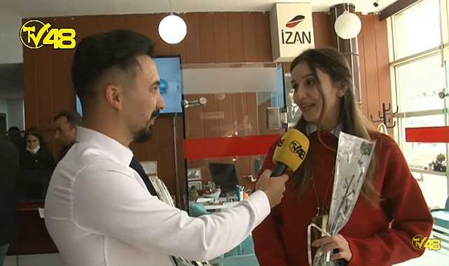 8 Mart Kadınlar Gününe Özel TV48 Ekibi İzan Hastanesi&#039;ndeki kadın doktor ve hemşirelerin gününü kutlayıp çiçek dağıttı