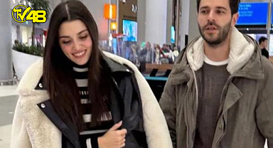 Aşkları dolu dizgin devam ediyor! Tatilden dönen Hande Erçel ve Hakan Sabancı el ele görüntülendi