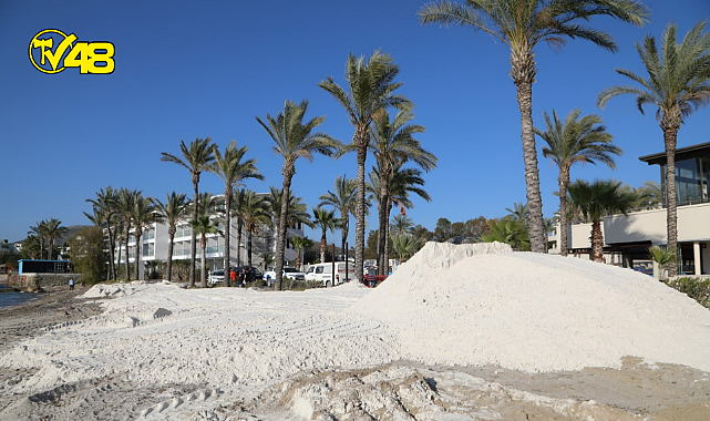 BODRUM&#039;DA BEYAZ KUM DÖKÜMÜNE MÜDAHALE!