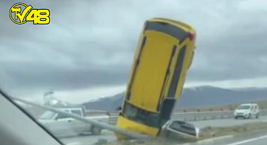 İlginç kaza: görenleri hayrete düşürdü!