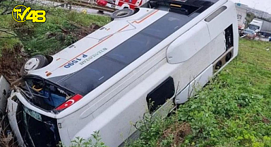 İşçi servisi şarampole uçtu: 8 yaralı