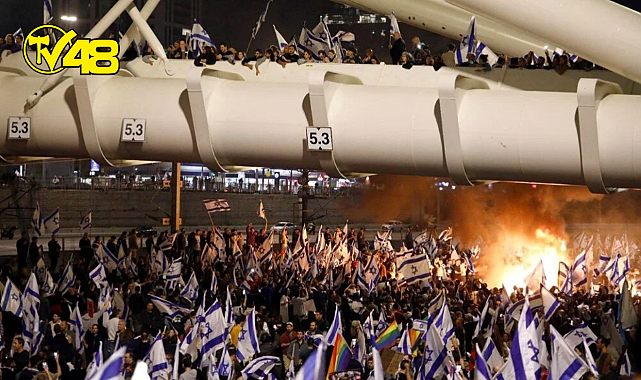 İsrail&#039;de protestolar şiddetlendi, yüz binler sokağa döküldü